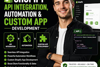 do shopify API integration, automation, and custom app development