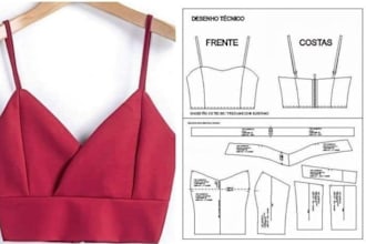 draw sewing pattern with grading and marking digital textile clothing pattern