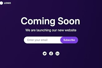 design a coming soon page landing page design  coming soon sales page wait list