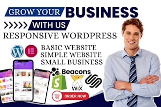 create responsive basic website small business website luxury website food site