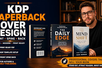 amazon KDP paperback cover design, amazon KDP book cover design with spine