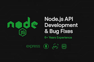 develop nodejs API and fix bugs