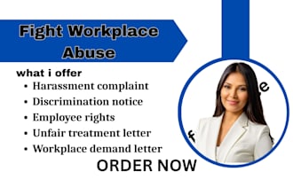 write a workplace harassment, unfair treatment, or demand letter with impact
