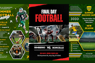 design sport football basketball soccer fitness gym boxing baseball poster flyer