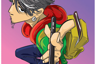 illustrate educational books for children and anime content