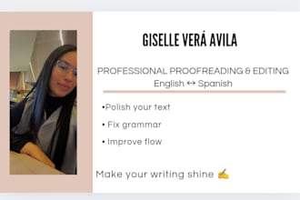 do professional proofeading and editing english and spanish