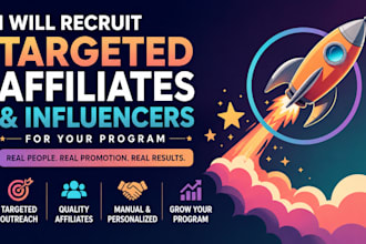 recruit targeted affiliates and influencers for your program