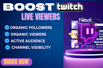 do twitch promotion, boost live viewers, chatters and channel growth