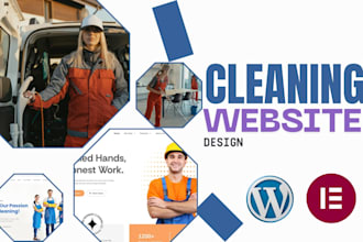 design a house cleaning or office cleaning service website