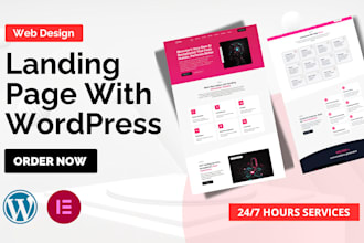 create a wordpress landing page for business or product