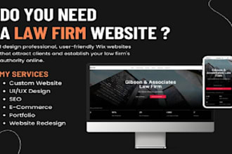 build lawyer wix website design, law firm legal website fix attorney wix website