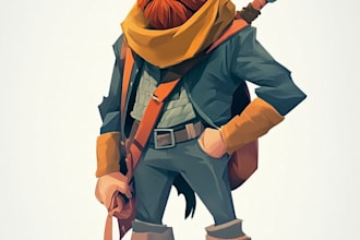 draw a 2d game character illustration