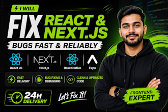 fix react js, next js and react native issues