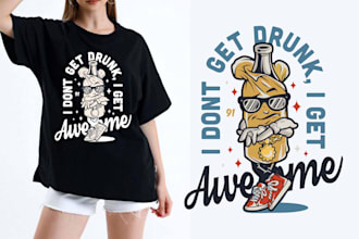 do custom typography t shirt and streetwear t shirt design