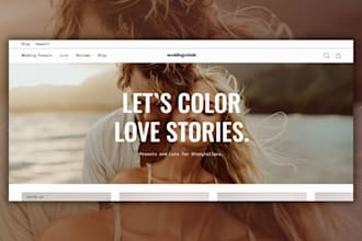 design a professional squarespace portfolio website for wedding photographers