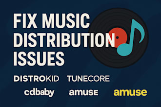 issue and distribute music using distrokid, ditto, tunecore, cd baby, amuse