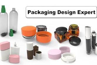 do 3d packaging design for cosmetics, food, fmcg and medicine products