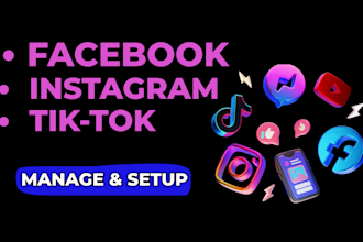 prepare, start and support ads campaigns in facebook, instagram, tiktok