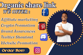 share shoutout your product website content link promotion to active fb group