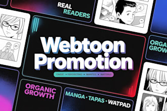 promote webcomic pr0motion, webtoon, tapas, wattpad, manga and comic promotion