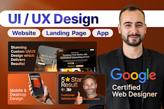 do figma UI UX design,  website design redesign, UI UX mockup