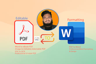 convert PDF to word or word to PDF formatting and editable