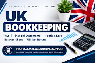 uk bookkeeping, vat financial statements profit loss balance sheet uk tax return