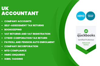 do UK and USA  bookkeeping ,taxation services