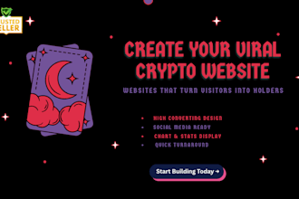 create viral memecoin website or crypto site