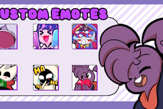 custom cartoon emotes for streamers and discord communities