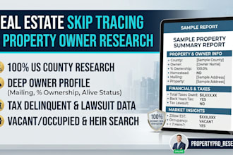 do real estate skip tracing and property owner research