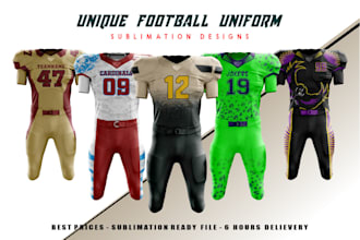 do 3d american football jersey and uniform design