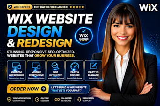 responsive wix website design, redesign wix website restaurant website wix seo