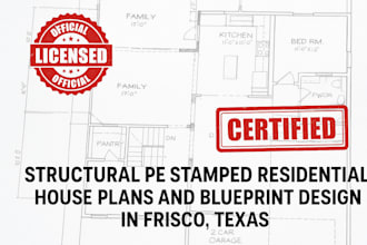 structural pe stamped residential house plans and blueprint design in frisco, tx