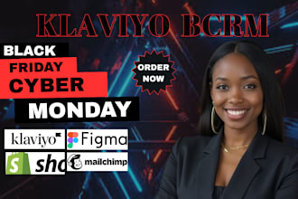 design klaviyo email campaign flyers for shopify black friday and holiday