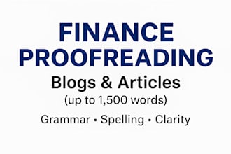 professionally proofread your blog or finance content