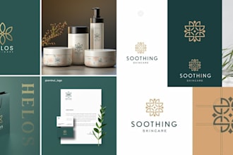 design a beauty, skincare, and cosmetic logo with branding