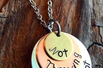 make a personalized layered disk necklace
