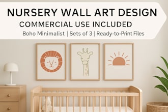 design nursery wall art for your home, kids room and etsy shop