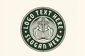design modern church, religious, christian, ministry logo