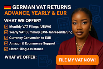 do german vat returns both advance and yearly and eur