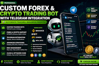 build forex and crypto trading bot with telegram integration