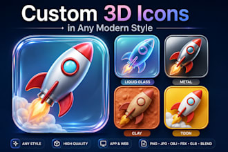 create custom 3d icons in any modern style