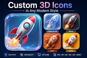 create custom 3d icons in any modern style