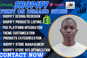 setup shopify print on demand printify printful print on demand shopify store