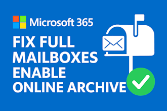 fix microsoft 365 outlook mailbox full issue, enable archive storage