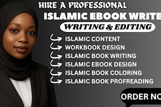 write comprehensive islamic ebook workbook design coloring book