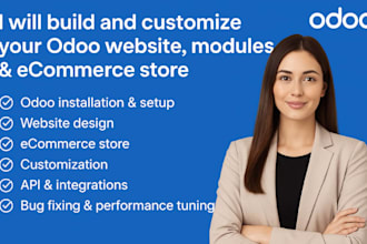 build and customize odoo website, module, ecommerce store and odoo customization