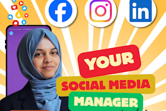 be your expert social media manager for facebook, instagram and linkedin