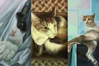 paint a digital painting of your pet photo